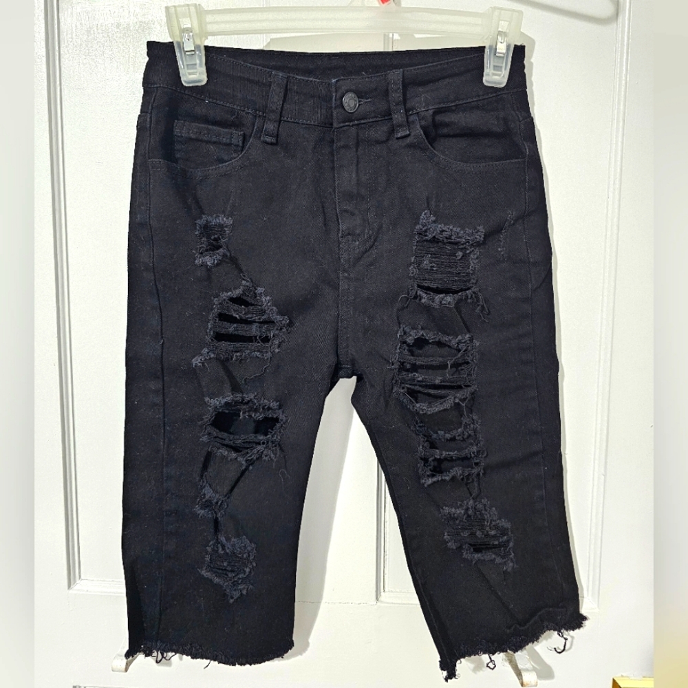 Black Ripped Pants